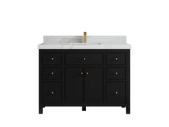 Sonoma 48 in W x 22 in D Free Standing Reeded Single Sink Bathroom Vanity - photo 12
