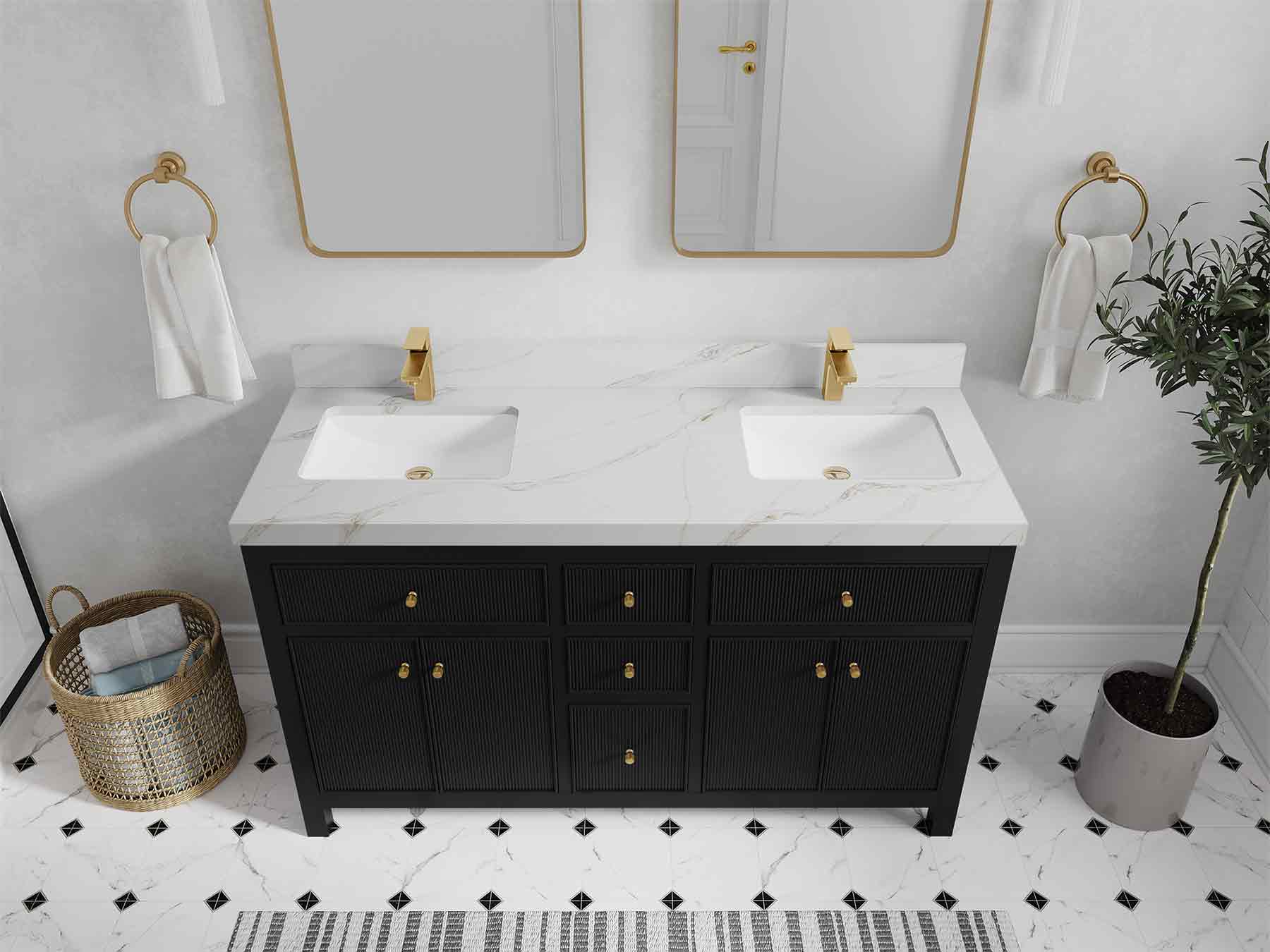 Sonoma 60 in. W x 22 in. D Double Sink Bathroom Vanity