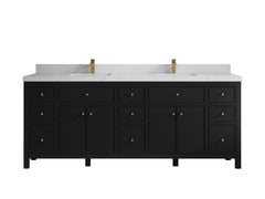 Sonoma 84 in W x 22 in D Free Standing Reeded Double Sink Bathroom Vanity - photo 19