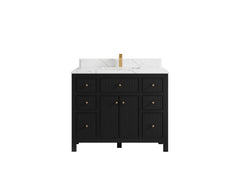 Sonoma 42 in W x 22 in D Free Standing Reeded Single Sink Bathroom Vanity - photo 15