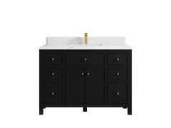 Sonoma 48 in W x 22 in D Free Standing Reeded Single Sink Bathroom Vanity - photo 15