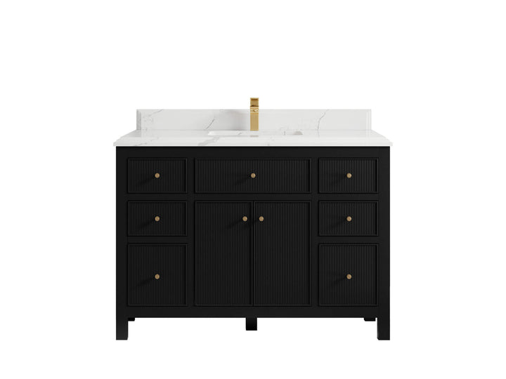 Sonoma 48 in W x 22 in D Free Standing Reeded Single Sink Bathroom Vanity - photo 15