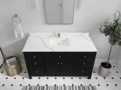 Sonoma 60 in W x 22 in D Free Standing Reeded Single Sink Bathroom Vanity - photo 34