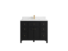 Sonoma 42 in W x 22 in D Free Standing Reeded Single Sink Bathroom Vanity - photo 16