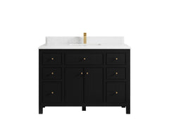 Sonoma 48 in W x 22 in D Free Standing Reeded Single Sink Bathroom Vanity - photo 16