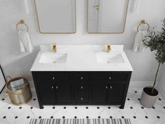 Sonoma 60 in W x 22 in D Free Standing Reeded Double Sink Bathroom Vanity - photo 35