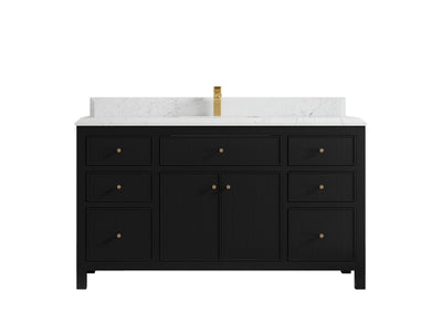 Sonoma 60 in W x 22 in D Free Standing Reeded Single Sink Bathroom Vanity