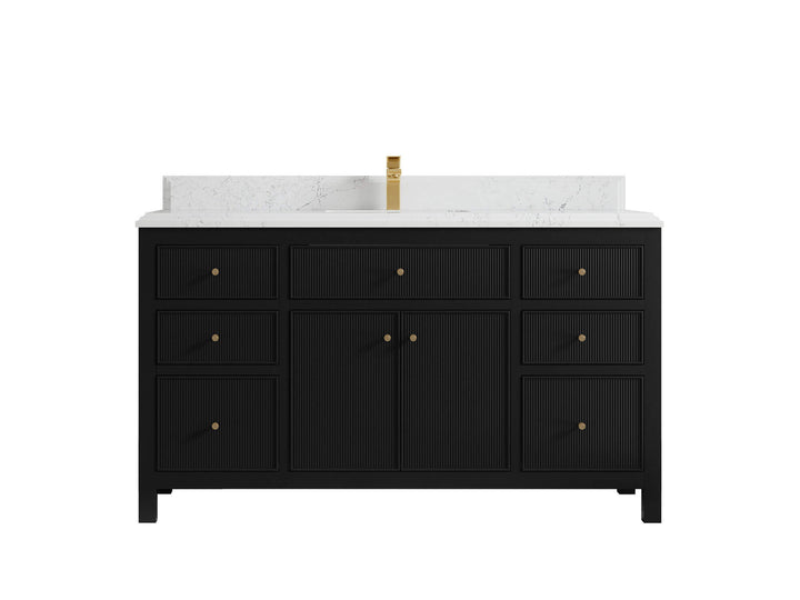 Sonoma 60 in W x 22 in D Free Standing Reeded Single Sink Bathroom Vanity - photo 16