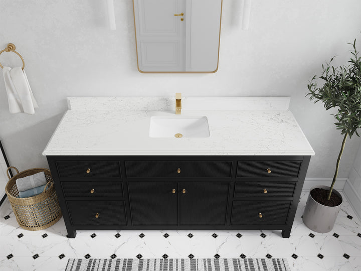 Sonoma 72 in W x 22 in D Free Standing Reeded Single Sink Bathroom Vanity - photo 24