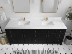 Sonoma 84 in W x 22 in D Free Standing Reeded Double Sink Bathroom Vanity - photo 26