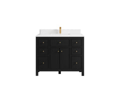 Sonoma 42 in W x 22 in D Free Standing Reeded Single Sink Bathroom Vanity - photo 17