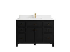 Sonoma 48 in W x 22 in D Free Standing Reeded Single Sink Bathroom Vanity - photo 17