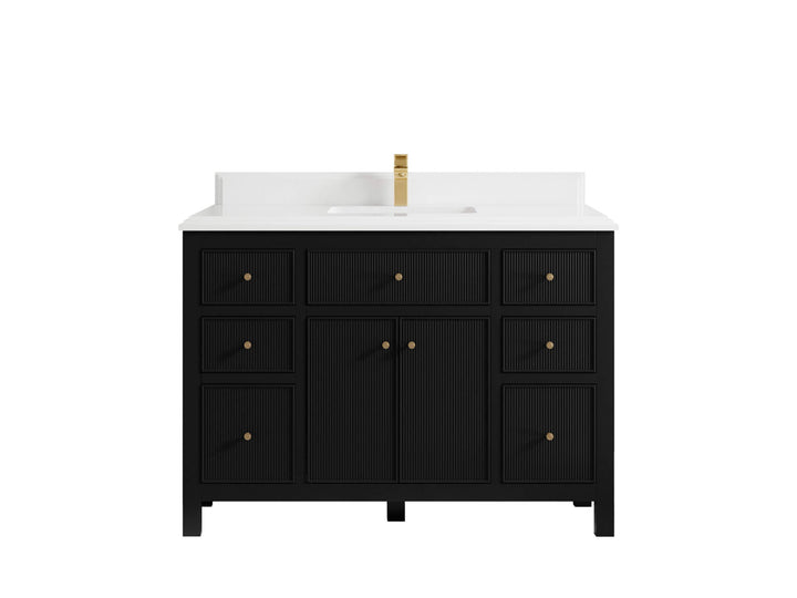 Sonoma 48 in W x 22 in D Free Standing Reeded Single Sink Bathroom Vanity - photo 17