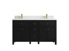 Sonoma 60 in W x 22 in D Free Standing Reeded Double Sink Bathroom Vanity - photo 17