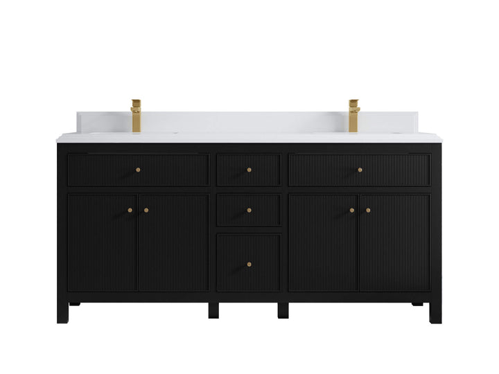 Sonoma 72 in W x 22 in D Free Standing Reeded Double Sink Bathroom Vanity - photo 17