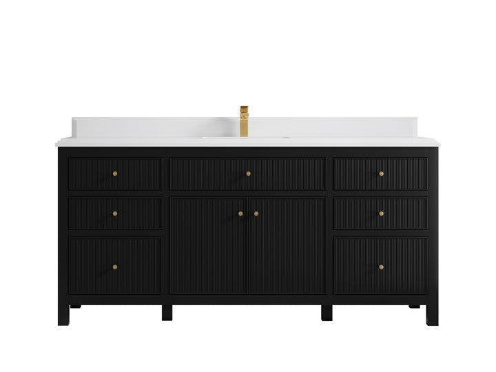 Sonoma 72 in W x 22 in D Free Standing Reeded Single Sink Bathroom Vanity - photo 27