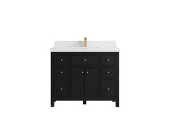 Sonoma 42 in W x 22 in D Free Standing Reeded Single Sink Bathroom Vanity - photo 18
