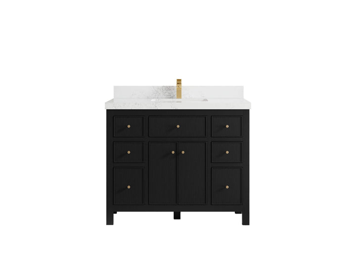 Sonoma 42 in W x 22 in D Free Standing Reeded Single Sink Bathroom Vanity - photo 18