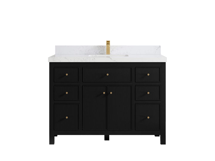 Sonoma 48 in W x 22 in D Free Standing Reeded Single Sink Bathroom Vanity - photo 18
