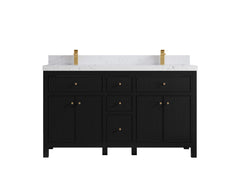 Sonoma 60 in W x 22 in D Free Standing Reeded Double Sink Bathroom Vanity - photo 18