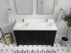 Sonoma 60 in W x 22 in D Free Standing Reeded Double Sink Bathroom Vanity - photo 37