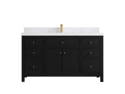 Sonoma 60 in W x 22 in D Free Standing Reeded Single Sink Bathroom Vanity