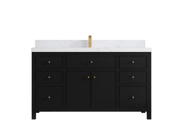 Sonoma 60 in W x 22 in D Free Standing Reeded Single Sink Bathroom Vanity - photo 18