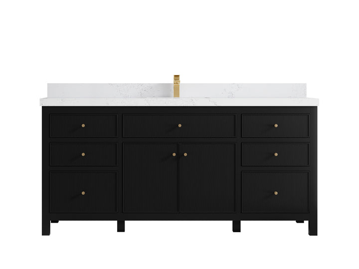 Sonoma 72 in W x 22 in D Free Standing Reeded Single Sink Bathroom Vanity - photo 29