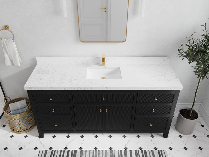 Sonoma 72 in W x 22 in D Free Standing Reeded Single Sink Bathroom Vanity - photo 28