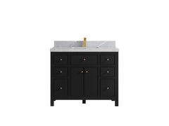 Sonoma 42 in W x 22 in D Free Standing Reeded Single Sink Bathroom Vanity - photo 19