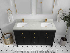 Sonoma 60 in W x 22 in D Free Standing Reeded Double Sink Bathroom Vanity - photo 38