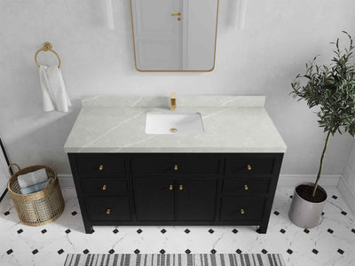 Sonoma 60 in W x 22 in D Free Standing Reeded Single Sink Bathroom Vanity