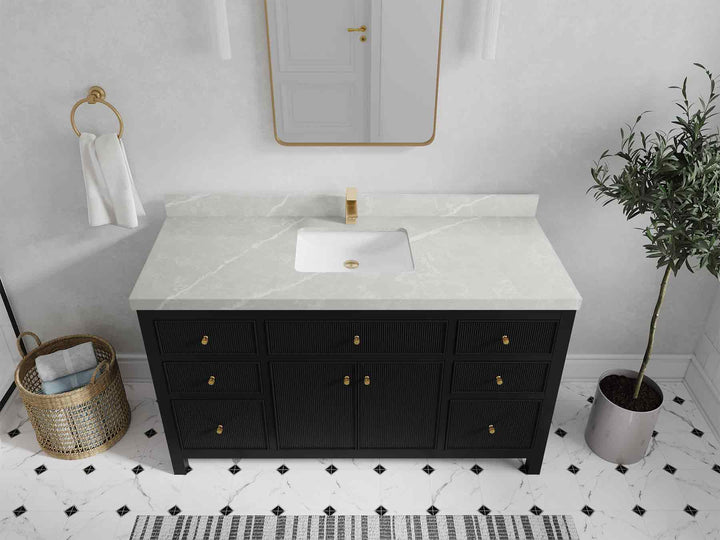 Sonoma 60 in W x 22 in D Free Standing Reeded Single Sink Bathroom Vanity - photo 38