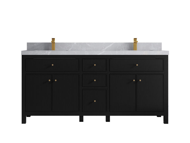 Sonoma 72 in W x 22 in D Free Standing Reeded Double Sink Bathroom Vanity - photo 19
