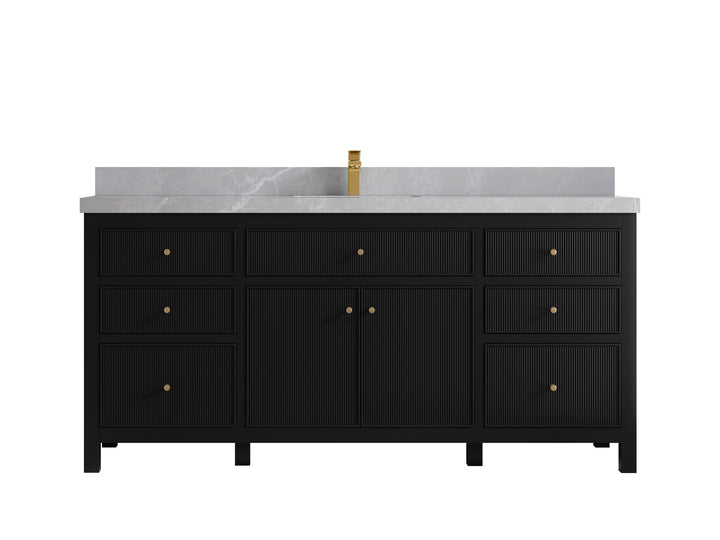 Sonoma 72 in W x 22 in D Free Standing Reeded Single Sink Bathroom Vanity - photo 31
