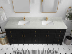 Sonoma 84 in W x 22 in D Free Standing Reeded Double Sink Bathroom Vanity - photo 32