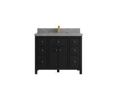 Sonoma 42 in W x 22 in D Free Standing Reeded Single Sink Bathroom Vanity - photo 20