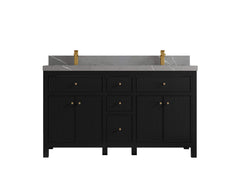 Sonoma 60 in W x 22 in D Free Standing Reeded Double Sink Bathroom Vanity - photo 20