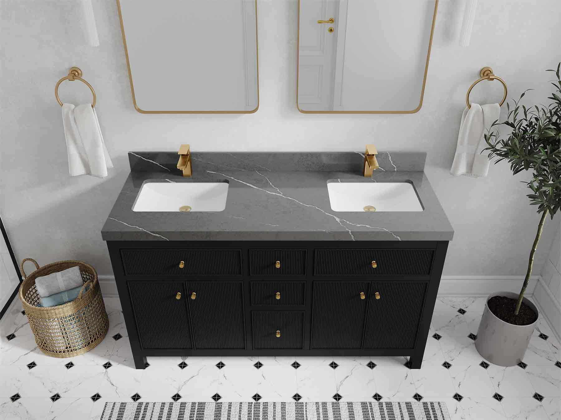 Sonoma 60 in. W x 22 in. D Double Sink Bathroom Vanity