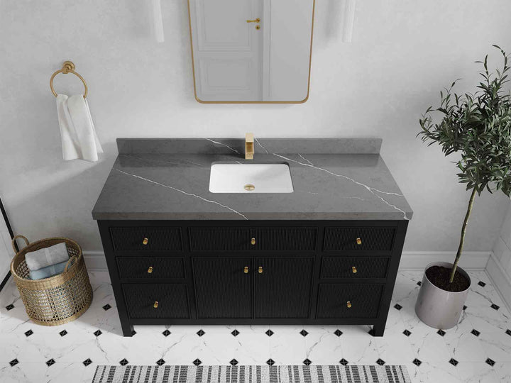 Sonoma 60 in W x 22 in D Free Standing Reeded Single Sink Bathroom Vanity - photo 39