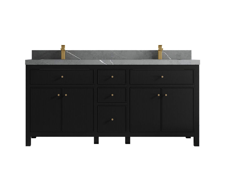 Sonoma 72 in W x 22 in D Free Standing Reeded Double Sink Bathroom Vanity - photo 20