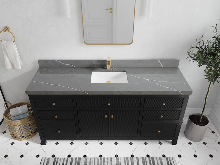 Sonoma 72 in W x 22 in D Free Standing Reeded Single Sink Bathroom Vanity - photo 32