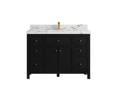 Sonoma 48 in W x 22 in D Free Standing Reeded Single Sink Bathroom Vanity - photo 21