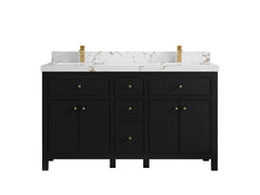 Sonoma 60 in W x 22 in D Free Standing Reeded Double Sink Bathroom Vanity - photo 21