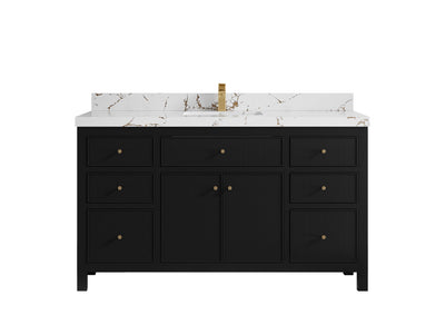 Sonoma 60 in W x 22 in D Free Standing Reeded Single Sink Bathroom Vanity