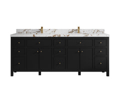 Sonoma 84 in W x 22 in D Free Standing Reeded Double Sink Bathroom Vanity - photo 39
