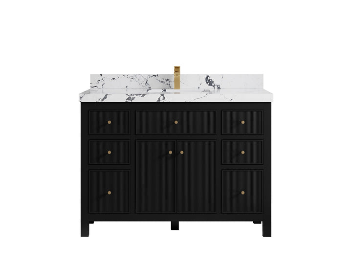 Sonoma 48 in W x 22 in D Free Standing Reeded Single Sink Bathroom Vanity - photo 23