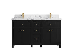 Sonoma 60 in W x 22 in D Free Standing Reeded Double Sink Bathroom Vanity - photo 23