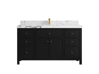 Sonoma 60 in W x 22 in D Free Standing Reeded Single Sink Bathroom Vanity