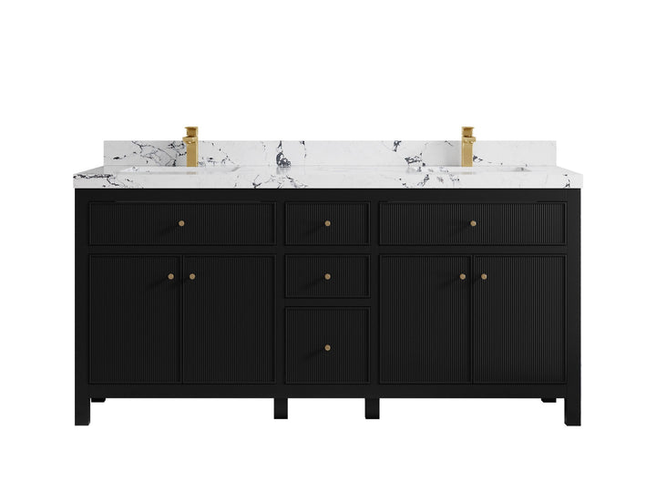 Sonoma 72 in W x 22 in D Free Standing Reeded Double Sink Bathroom Vanity - photo 23